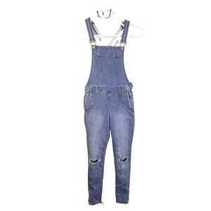 Forever 21 Overalls Women's 24 Light Wash Pants Denim Distressed Skinny Outdoors